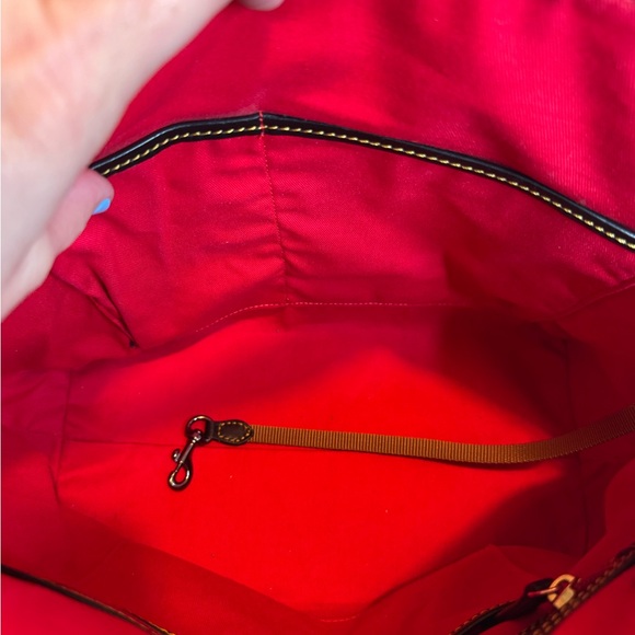 Dooney & Bourke Navy and Teal Plaid Tote - Picture 10 of 12